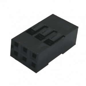HOUSED SOCKETS DIL 2.54mm 6W BLK 06FH2