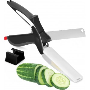 2-in-1 Stainless Steel Vegetable Scissors | Cutting Board | Knife