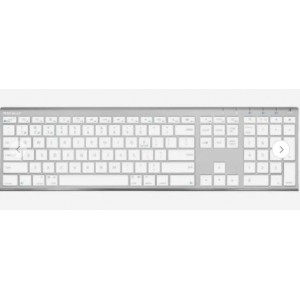 Macally Premium Bluetooth Keyboard and Mouse for Mac - Multi Device - Rechargeable Mac Wireless Keyboard and Mouse Combo (110 Keys) - Slim Bluetooth Keyboard Mouse for MacBook and iMac - Silver (70110