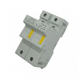 Holder 2P Lock Type For 14X51 Fuse D/R Mount FH-RT18-63-2P