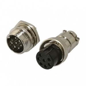 M16 7W MINI-MIC-PLUG And Socket Connector Set GX16-A-7PS