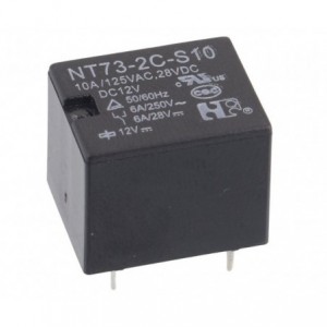 Pcb Mount Relay Spdt 10A 5VDC Rect 5PCB NT73-2-C-S-10-DC5V-0.45W