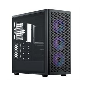 Cooler Master Elite 502 ATX Entry-Level Mid-Tower ATX Case Supports Back-Connected Motherboard- Up To 420mm Radiator- 410mm GPUs and pre-installed 3X 120mm A-RGB Fans – Black Colour