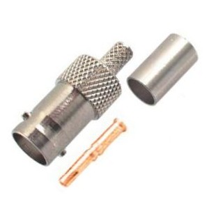 BNC-SOCKET CRIMP RG59 6.6mm 3PC M5568M