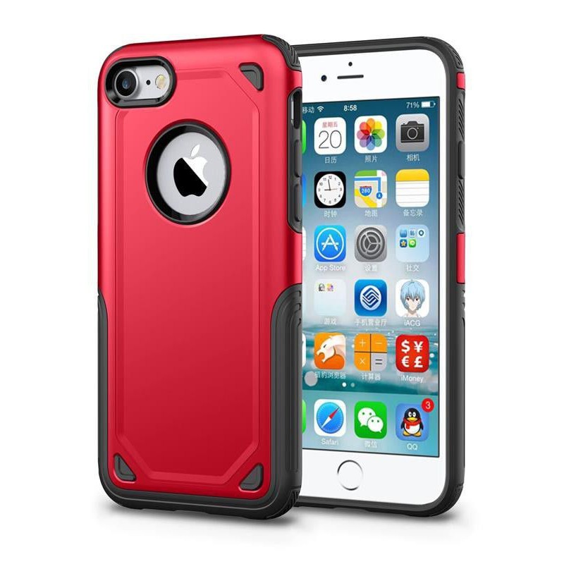 Tuff-Luv  J15_93  Rugged ShockProof Cover for Apple iPhone 7 & 8 - Red
