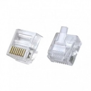 RJ45 Modular Plug Connector 2 Prong 8P8C Short Body