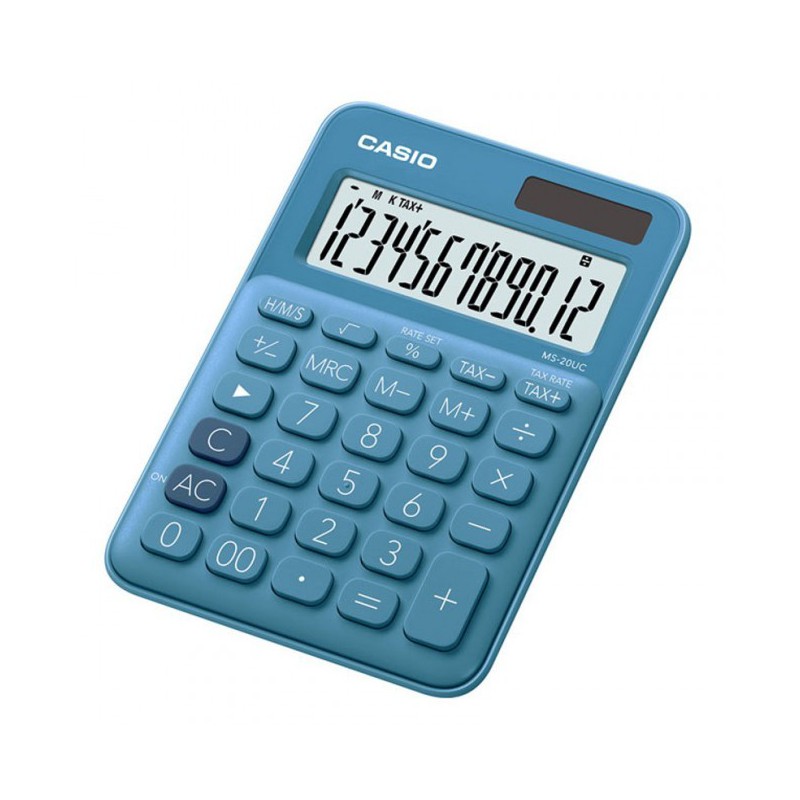 Casio MS-20UC-BU-S-EC  Blue 12 Digit Desktop Calculator