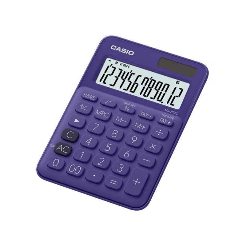 Casio  MS-20UC-PL-S-EC  Purple 12 Digit Desktop Calculator