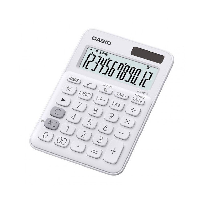 Casio  MS-20UC-WE-S-EC  White 12 Digit Desktop Calculator 