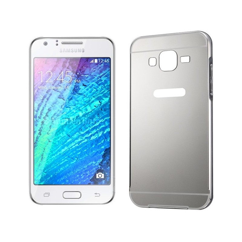 Tuff-Luv  I14_9  Metal Plating Bumper Case for Samsung Galaxy J1 - Silver