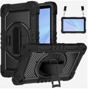 TUFF-LUV Armour Jack Case (Rugged)&amp; Stand &amp; Strap for Huawei Matepad SE 10.4"  - Black  (Includes a handstrap and Armstrap)  - 1 Year Warranty (5056560414547)