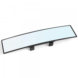 Universal 30cm Panoramic Rear View Mirror - Convex Clip‑On Design