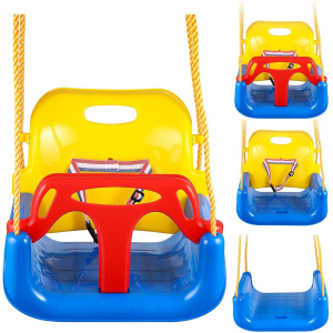 3‑in‑1 Toddler Anti‑Flip Detachable Playground Swing Seat