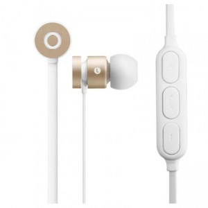 Volkano  VK-1006-GDWT  Mercury Series Gold and White Bluetooth Earphones