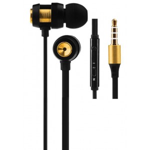 Volkano  VK-1007-GD  Alloy Series Metal Earphones - Gold