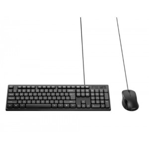Belkin - Corded/Wired USB-A Keyboard and Mouse Combo - Black
