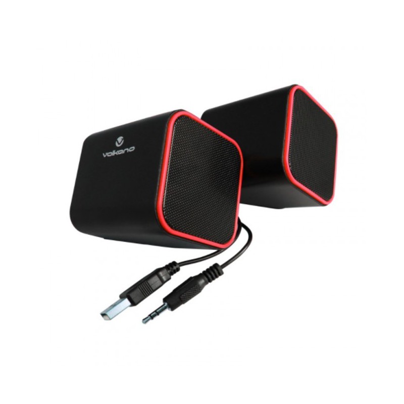 Volkano  VB-702-RED  Diamond Series Red USB Speakers