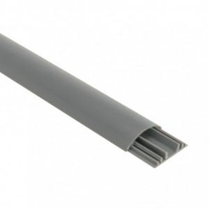 LinkQnet 48mm Half-Moon Cable Trunking - 2m- Grey