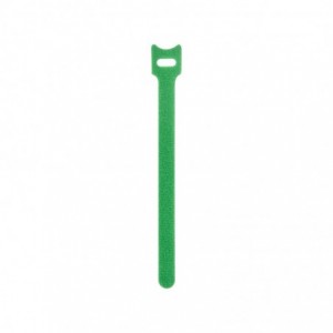 LinkQnet Hook &amp; Loop Wrap Strap 12 x 200mm Green - 100 Pack