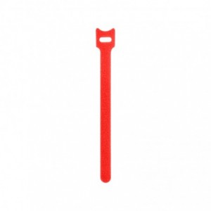 LinkQnet Hook &amp; Loop Wrap Strap - Red (12x200mm- Pack of 100)