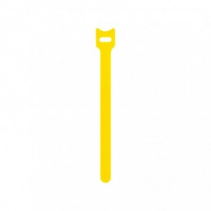 LinkQnet Hook &amp; Loop Wrap Strap - Yellow (100 Pack- 12 x 200mm)