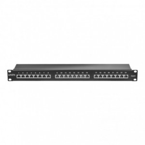 LINDY 24 Port Stp 1U CAT6 Patchpanel Black (25990)