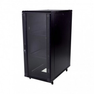 22U 600x1000mm Cabinet with Glass Door- 1 Shelf and 4 Fans