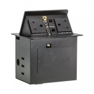 LinkQnet NET-DMS-055 Multi Sunken Desktop Socket Box with HDMI &amp; Dual SA Power