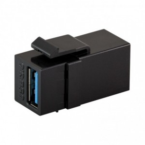 LinkQnet USB3.0 Female Keystone Adapter - Black