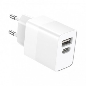 USB Travel Wall Charger Dual-Port 5V 3.0A (Type-A and Type-C)