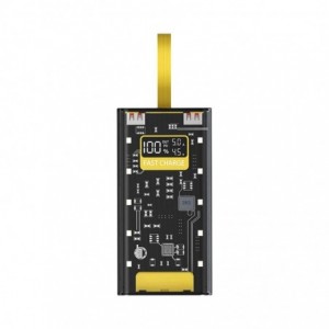 LinkQnet Power TPB745 10-000mAh Power Bank with Charging Cable Black