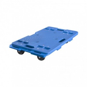 LinkQnet Networking TROLLEY-STACK-FD100 Modular Industrial Caster Wheel Trolley - Blue