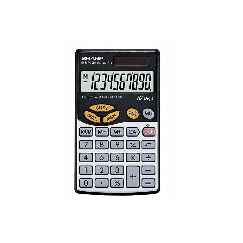 Sharp EL-480SB  Business Calculator-Black & Silver