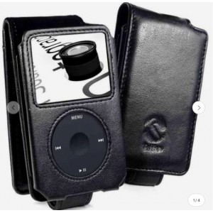 TUFF LUV Napa Leather Case Cover Compatible With iPod Classic 80GB / 120GB / (160GB - 2009 Thin Edition Only) - Black (5055205216584)