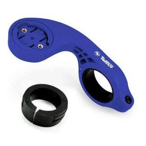 TUFF LUV [Compatible with All Garmin Edge &amp; Explore] Lollipop Out-Front Handlebar Mount Bike GPS - Blue (5055261828448)