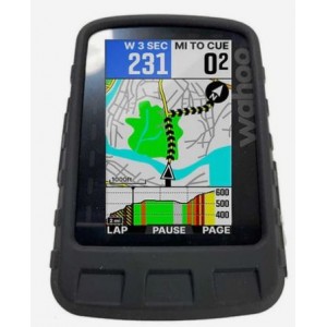 Tough Silicone Case Cover With Screen Protector Compatible With Wahoo ELEMNT ROAM 2 [2022] GPS - Black (5056560408331)