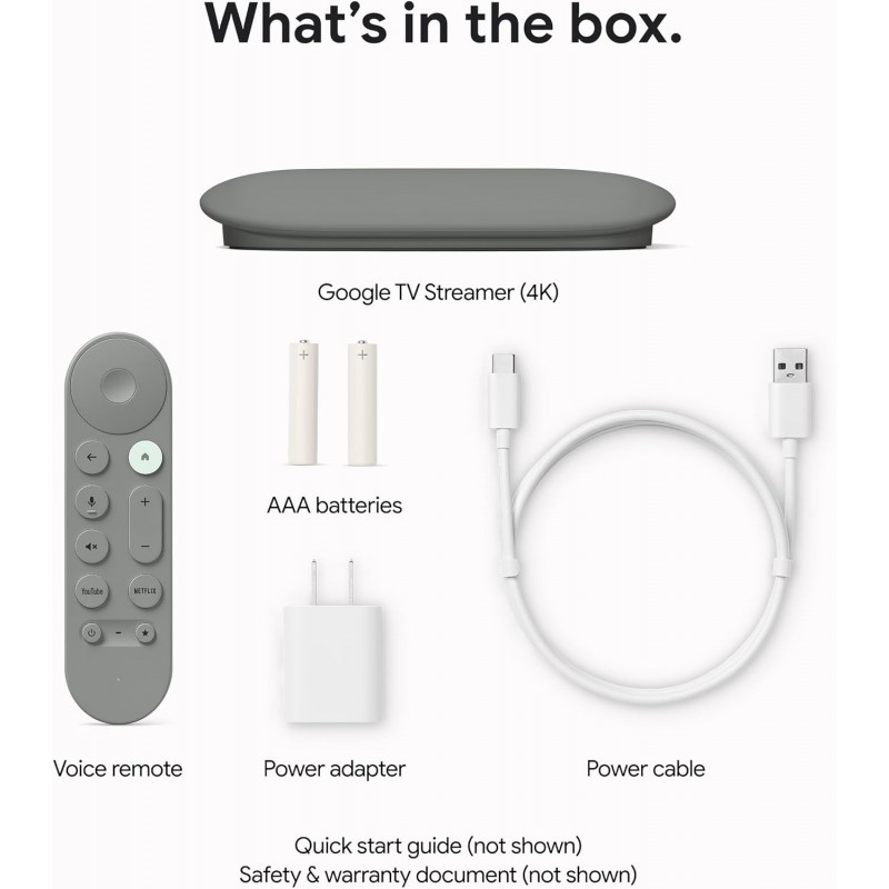 Google TV Streamer 4K - Fast Streaming Entertainment - Smart Home