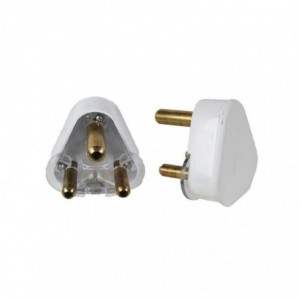 15A White Standard Plug Top