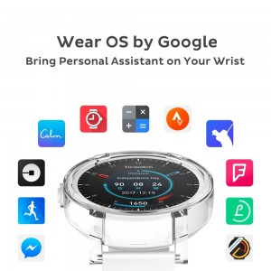 Ticwatch E (Express) Android Smartwatch (Wear OS) - White