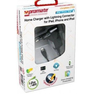 Promate 6959144000015  Chargmate LT-EU Multifunction Lightning Home Charger For iPad, iPhone And iPod