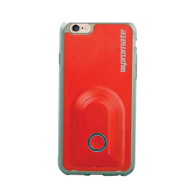 Promate  6959144017679  selfieCase-i6 Ultra-Slim Protective Case with Built-in Wireless Camera Shutter - Red
