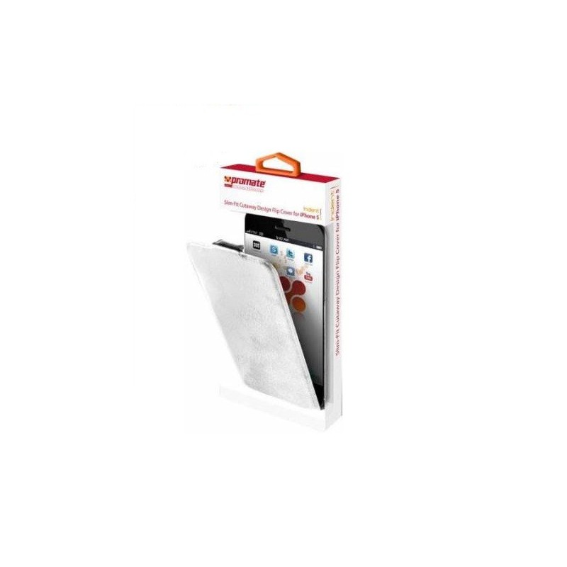 Promate  9161815914461  Indent iPhone 5 Slim-Fit Cutaway Design Flip Cover - White