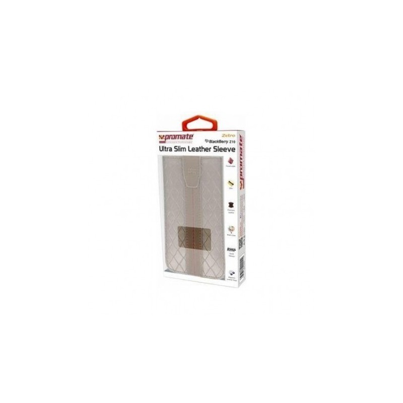 Promate  4959144000116  Zetro BlackBerry Z10 Ultra Slim Leather Sleeve-Brown 