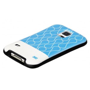 Promate  6959144005980   Cameo.S4-Cameo-Drip Patterned Flexi-Grip Snap On Case for Samsung Galaxy S4-Blue