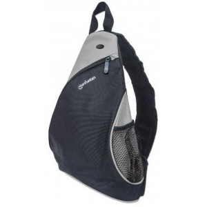 Manhattan  439886  Dashpack - Lightweight- Sling-style Carrier for Most Tablets and Ultrabooks up to 12"- Black/Grey
