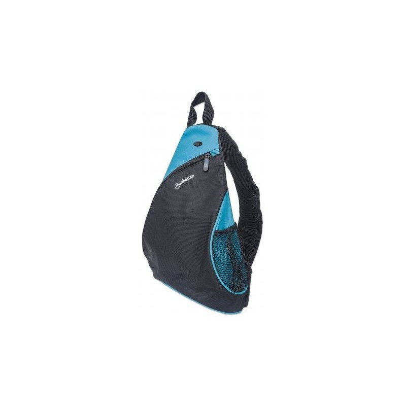 Manhattan 439855  Dashpack - Lightweight- Sling-style Carrier for Most Tablets and Ultrabooks Up to 12"- Black/Blue