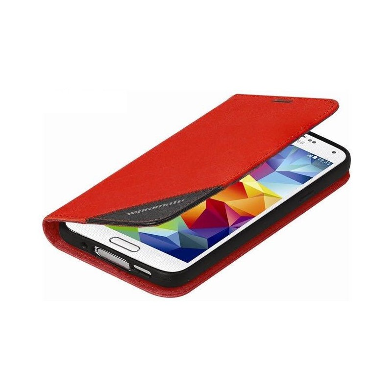Promate  6959144009520  Folio S5 Bookcover With Inside Card Pocket - Red