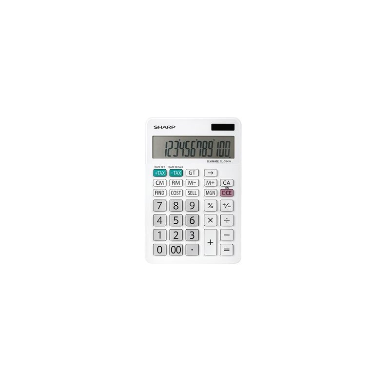 Sharp EL334  Mini Desk Calculator -White