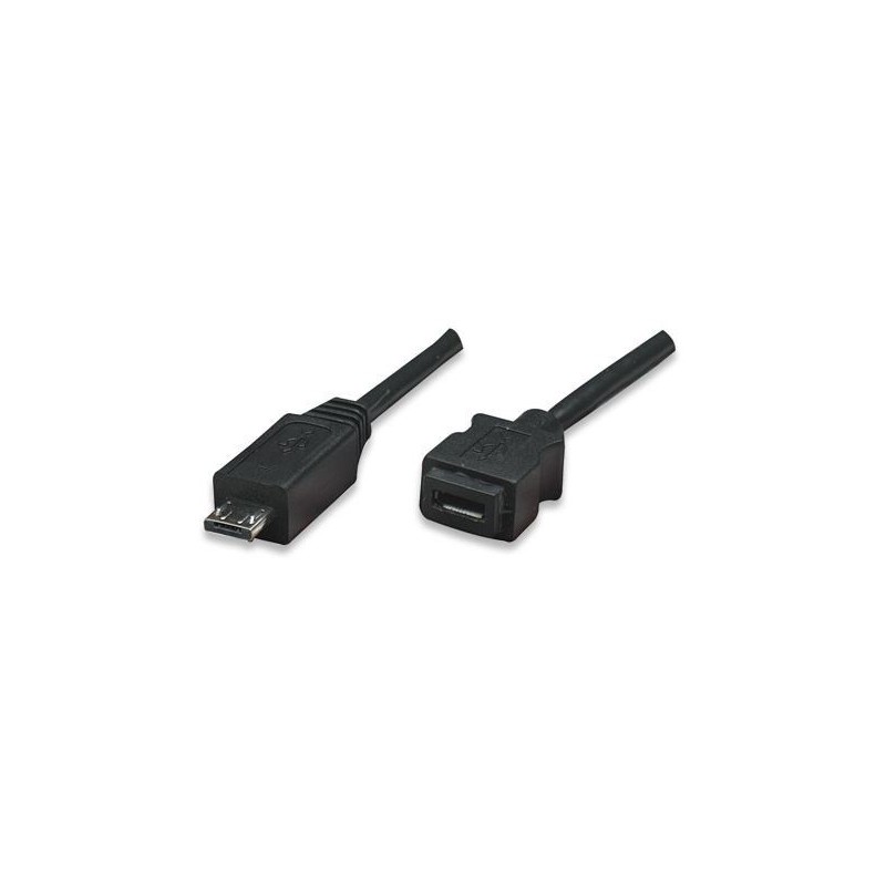 Manhattan 307239  Micro USB AM to Micro USB Female Hi-Speed USB 2.0 Extension Cable  -1m