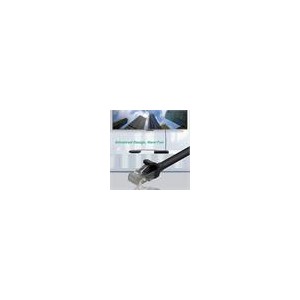 BENFEI CAT6 Male to Male Ethernet Round LAN 30m Cable with Gold-Plated Conductor- 4-Core Twisted-Pair and Data Transmission Up To 10Gbps - Black Colour
